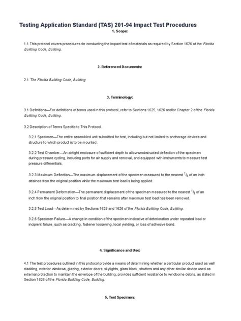 tas 201 impact test|impact test procedures pdf.